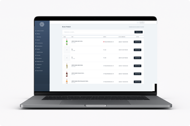 Boost Produit - Interface
